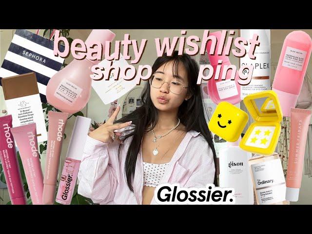 ~$1000 BUYING MY BEAUTY WISHLIST + HAUL online viral self care shopping (sephora, rhode, glossier…)