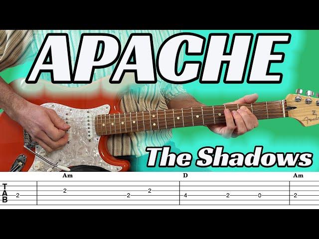 Apache - guitar lesson with tabs & chords (The Shadows)