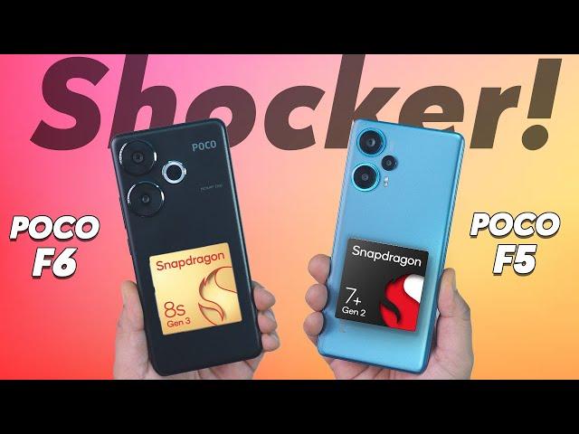 POCO F6 Vs POCO F5 Speed Test - Shocking Results! Snapdragon 8s Gen3 Vs Snapdragon 7+ Gen2 (Hindi)