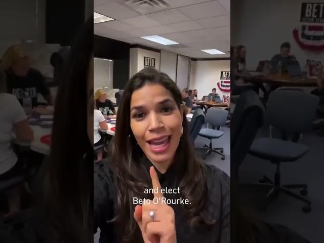 Thanks to America Ferrera for visiting the Dallas organizing office to meet w/our amazing volunteers