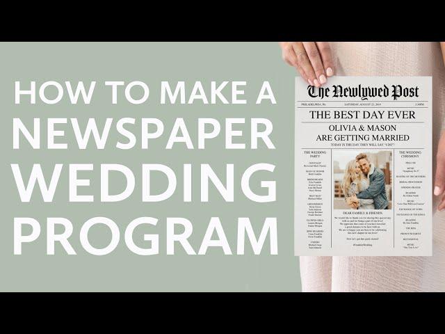 How To Make A Newspaper Wedding Program | DIY Wedding Programs