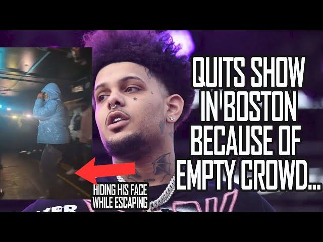 Smokepurpp LEAVES EMPTY SHOW in BOSTON...