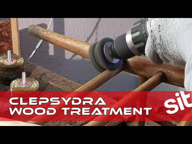 Clepsydra Drill Brush for Wood Treatment - SITBRUSH