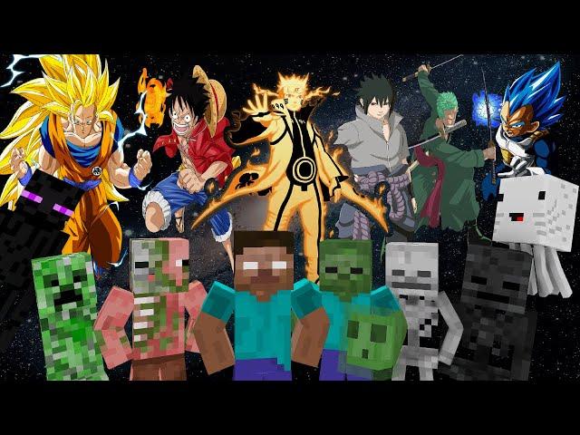 Minecraft Mobs : ALL ANIME CHALLENGE - Minecraft Animation