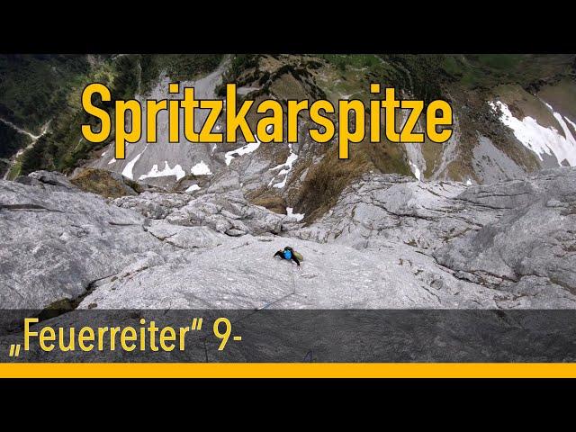 Zwei "Feuerreiter" (9-, 600m) an der Spritzkarspitze