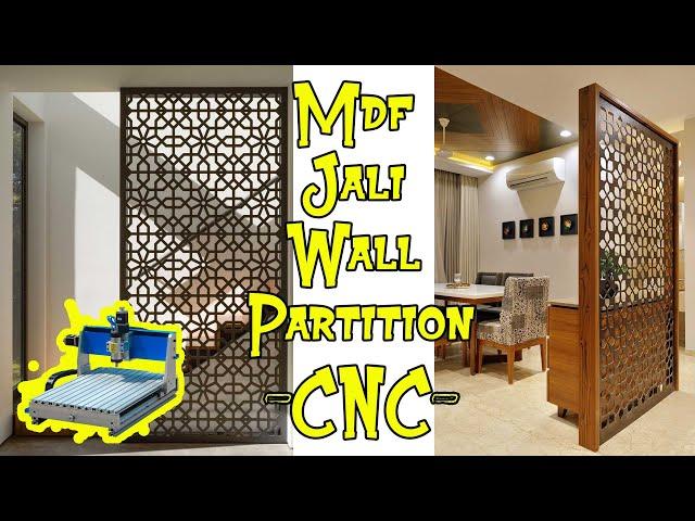 WOODWORKING- How I made Mdf Jali Wall Partition wooden divider on CNC router