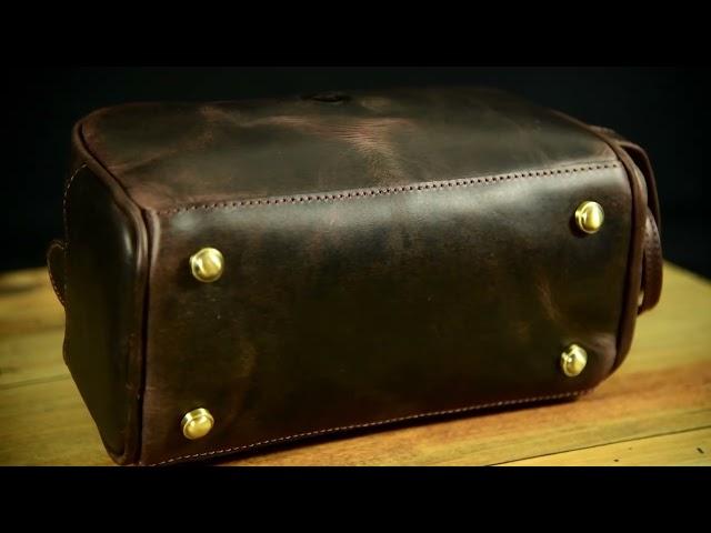 Leather Toiletry Travel Dopp Kit By Aaron Leather Goods