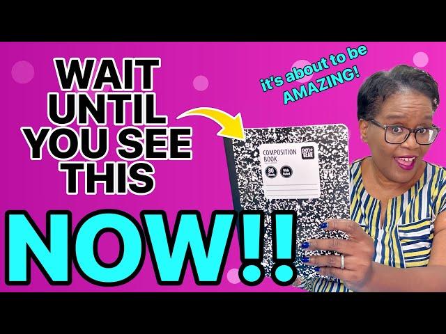 WATCH WHAT HAPPENS TO THIS $0.50 COMPOSITION BOOK! quick & easy notebook makeover!