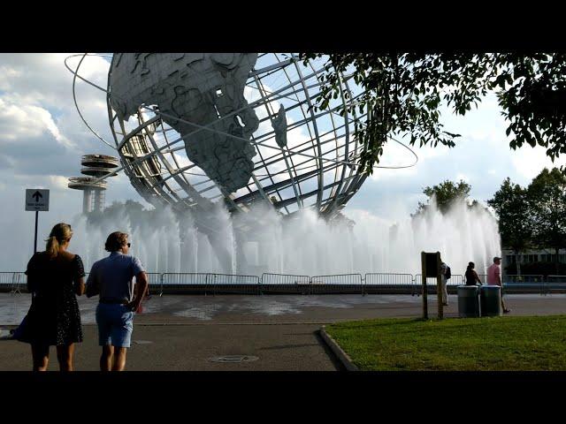 Flushing Meadows Corona Park in Queens • The Unisphere & fountains in the summer #newyorkcity