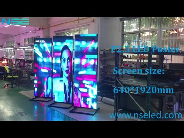 Ultra Slim Indoor P2.5 Advertising Digital LED Poster/Display