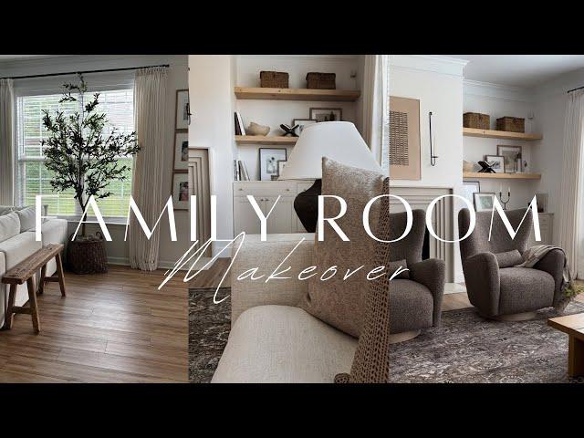 Extreme Family Room Makeover | Aesthetic & Functional | Home Updates 2024