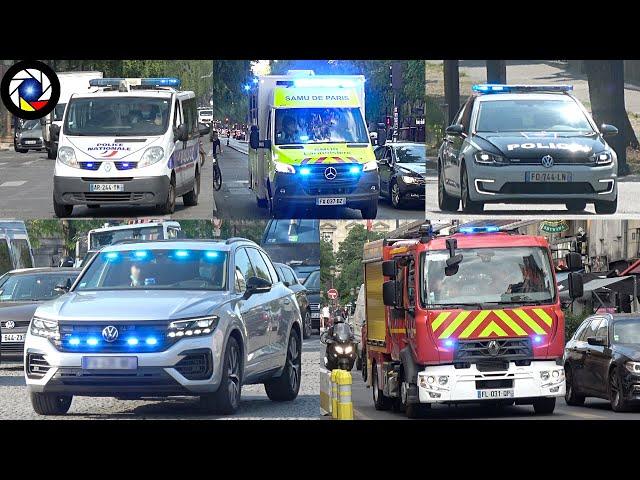 PARIS  Services de Secours [Grosse Compilation] Police, Pompiers BSPP et Ambulances en Urgence