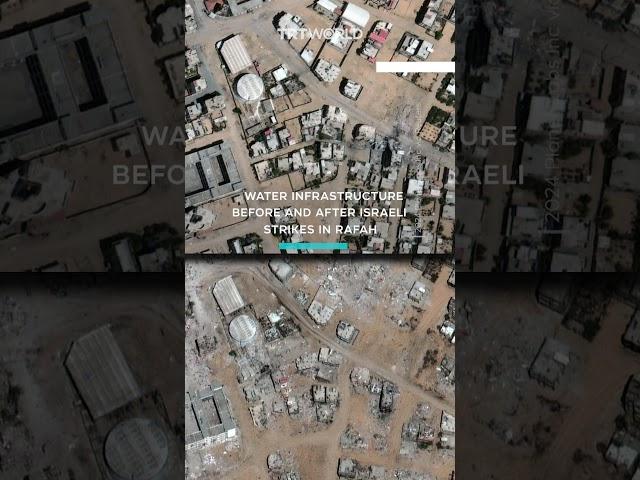 Satellite images show water infrastructure before and after strikes in Rafah