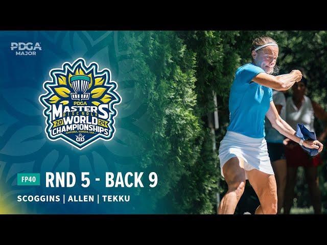 2024 PDGA Masters Disc Golf World Championships | FP40 R5B9 | Scoggins, Allen, Tekku