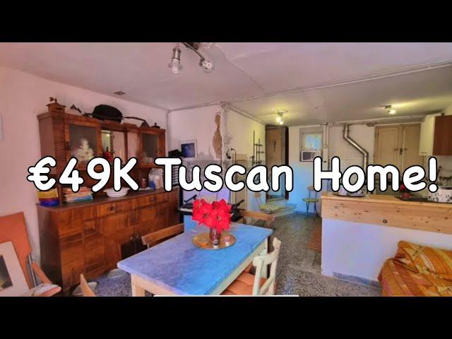  3-Bedroom Home in a Tuscan Medieval Village for Only €49K! 