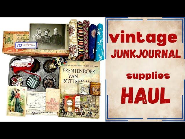 EXTREME TREASURE HUNTING - VINTAGE AND ANTIQUE JUNKJOURNAL SUPPLIES HAUL -