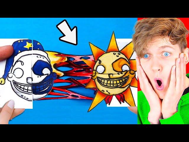 CRAZIEST SUNDROP & MOONDROP FNAF SECURITY BREACH ART VIDEOS EVER!? (LANKYBOX REACTION!)