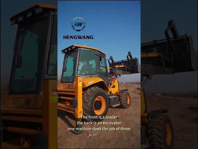 Loader and Excavator Busy at both ends#loaderbackhoe #loader #excavator #loadersvlog #hengwang