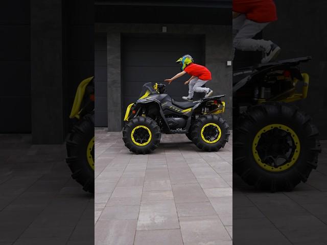 Little boy vs BIG ATV #bikelife #automobile #bike #atv #motorcycle #funny