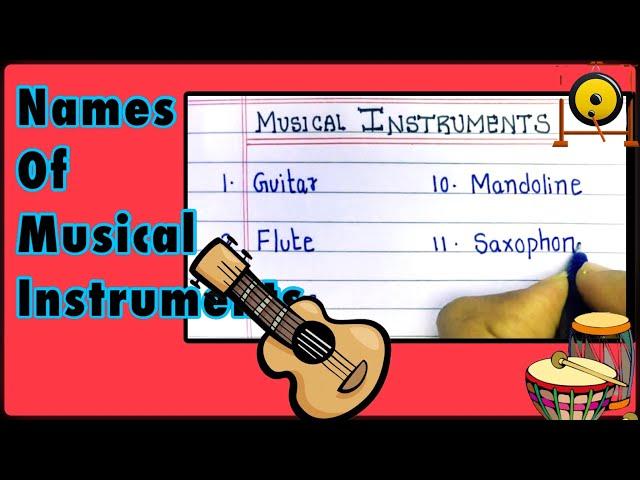 Names of musical instruments