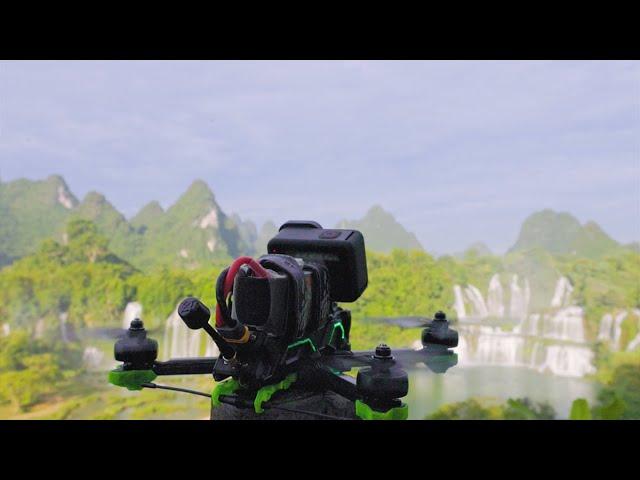 4K Cinematic FPV | Fly Through The Detian Waterfall