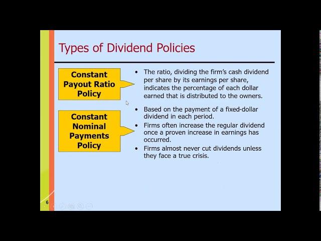 Dividend Policy Part 1