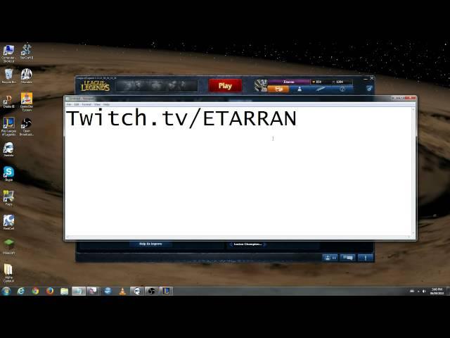 Once Again Streaming Live at Twitch.tv/Etarran!