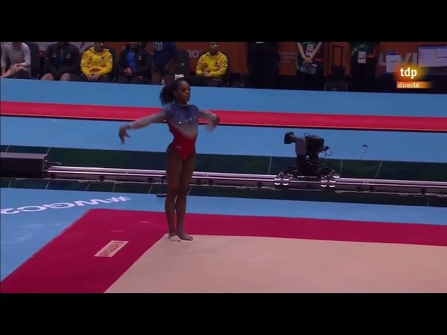 Shilese Jones (USA) FX TF  2022 World Championships Team Final 13.733