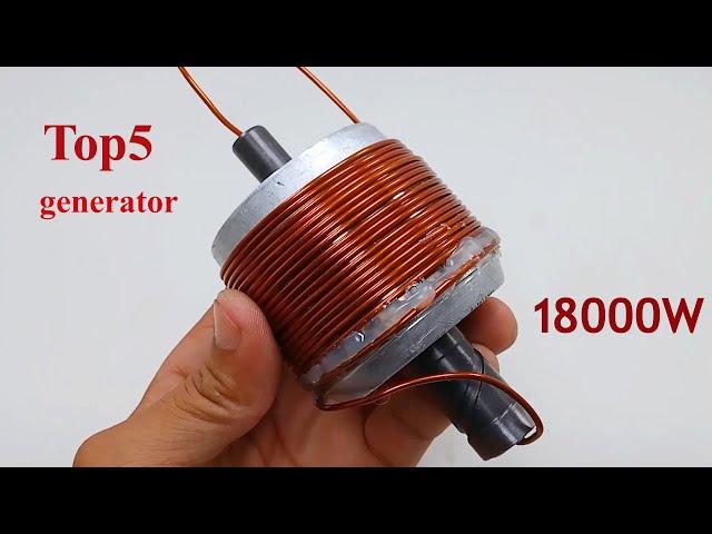 Top5 most powerful free energy generator 220v electricity generator for home Big use copper pipe