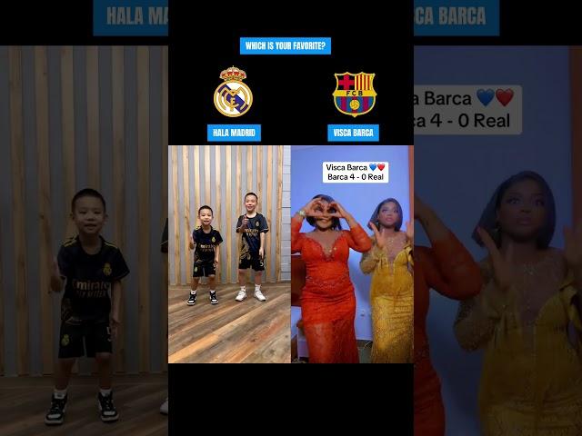 HALA MADRID Vs VISCA BARÇA || Prt 116 #shorts #dance #music  #halamadrid #viscabarça #laliga