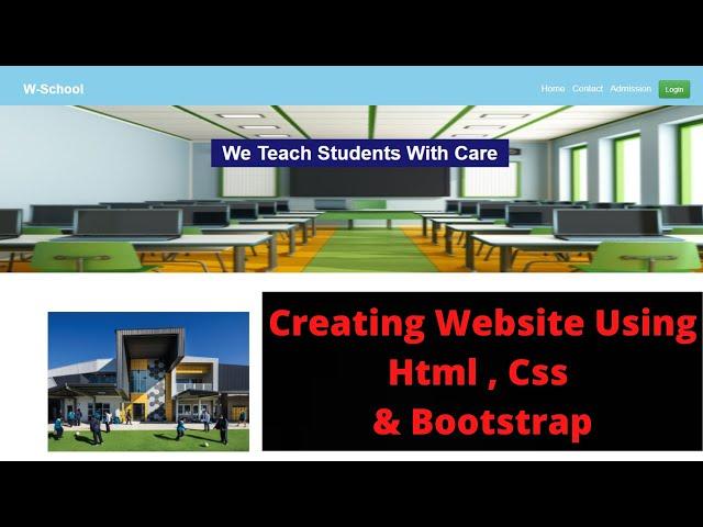 #2 Creating Website Using Html, CSS & Bootstrap | Student Management System Project Tutorial In PHP