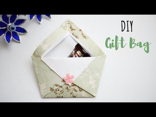 DIY Handmade Chocolate Gift Bag  | DIY Gift Bag Ideas Using Paper | #giftbagideas