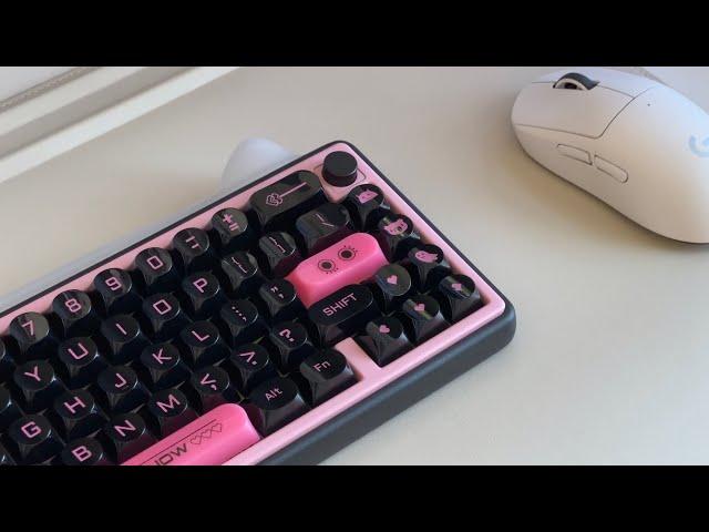 paw65 by chilkey | unboxing & sound tests (sprout green & pink lotus switches) 