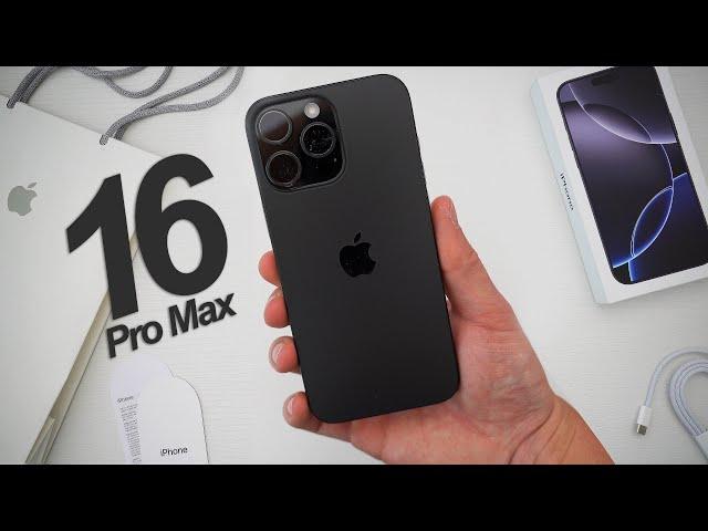 iPhone 16 Pro Max Unboxing, Hands On & First Impressions! (Black Titanium)