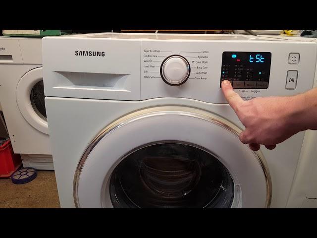 Samsung eco bubble 7kg wf70f5e2w4w test mode