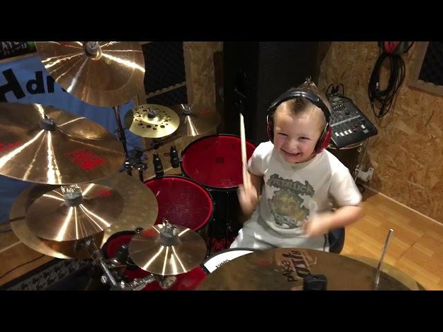 Five Finger Death Punch - Bad Company || Drum Cover || Caleb H Age 7 