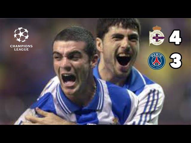 Deportivo 4-3 PSG | Liga Campeones 00/01 | Increíble remontada | Partido Canal +