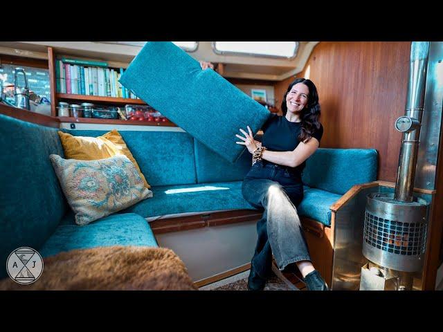 Clever Sailboat Refit Using Salvaged Materials! Upgrading my small sailboat for Alaska | A&J Sailing