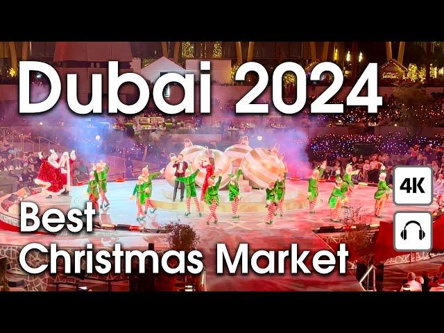 Dubai  The Best Christmas Market In Dubai [ 4K ] Walking Tour