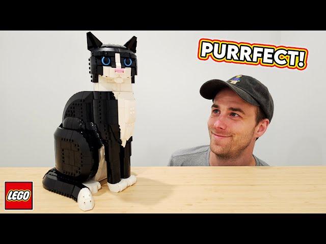 LEGO Life-Sized Tuxedo Cat Review Set 21349