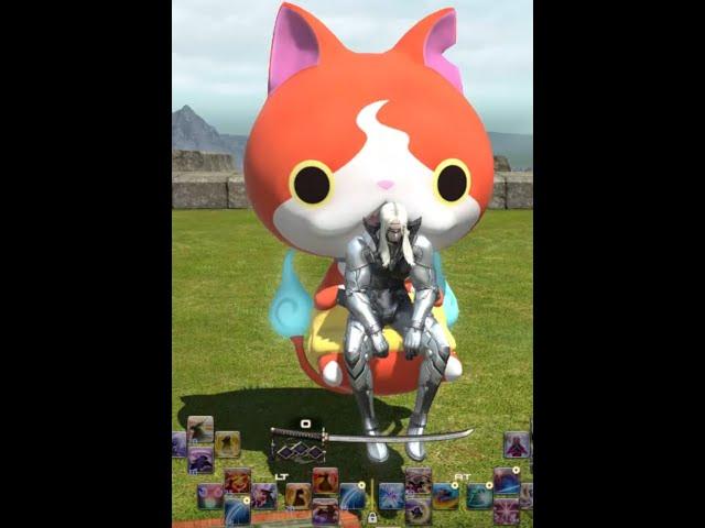 FFXIV 2020 Yo-kai Watch event. Jibanyan Mount, All 17 weapons and all 17 Minions.