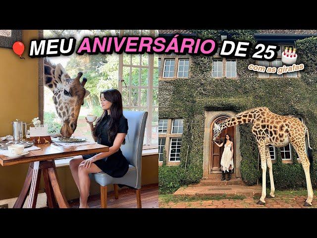 PASSANDO MEU ANIVERSÁRIO NO HOTEL DAS GIRAFAS (Giraffe Manor)