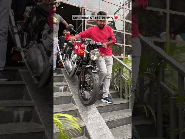 Continental GT 650 Delivery Rokers Red Colour #shorts #shortvideo #trending #royalenfield