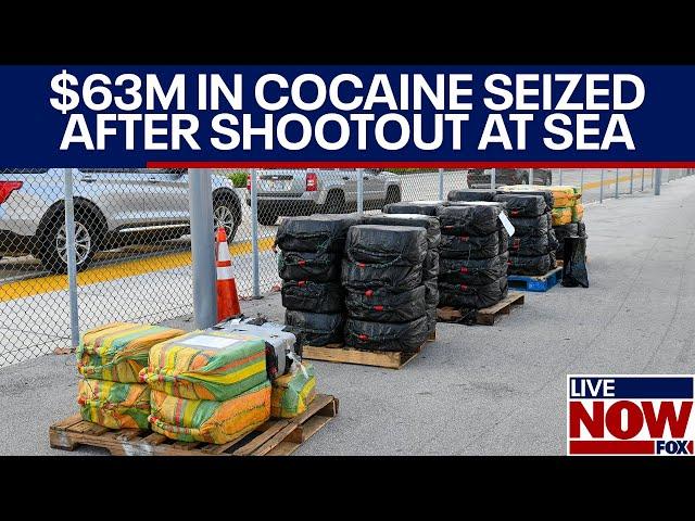 Shootout at sea: $63M in cocaine seized after ship catches fire, sinks | LiveNOW from FOX