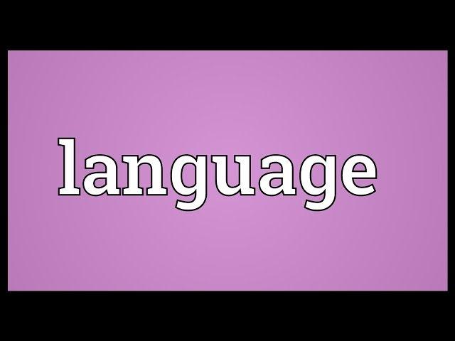 Language Meaning