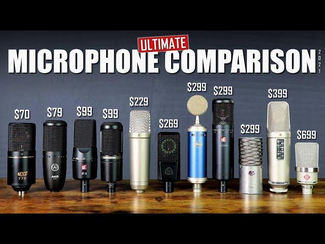 BEST MICROPHONES FOR SINGING 2021 || AKG P120, Audio-Technica AT2020, Rode NT1-A & Neumann TLM 102