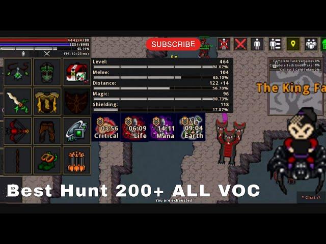 Lawl MMORPG - Hunt All Voc 200+ (Pally 464) 10kk XP/h 1.5kk+ profit/h Dark Hydra