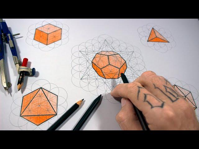 The Flower of Life and the Platonic Solids Step by Step