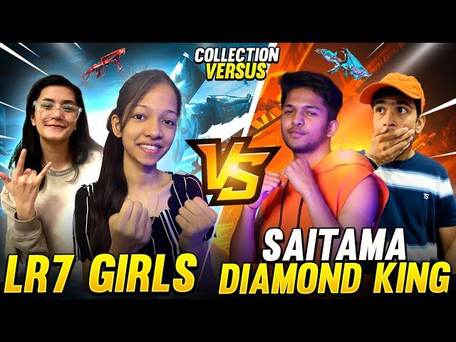 Diamond King & Saitama VS LR7 GIRLS Collection Battle Who Will Win  Garena Free Fire