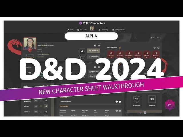 Roll20 Walkthrough: D&D Character Sheet Alpha!! 